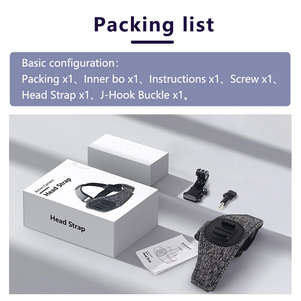Techsuit JX-003 Sport Camera Head Mount for GoPro Series, Gray - Image 6