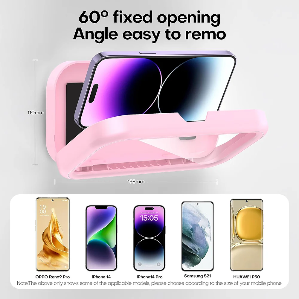 Techsuit LC-999 Wall Case with Touch Membrane for Phone, Waterproof, Rose Gold - Image 3