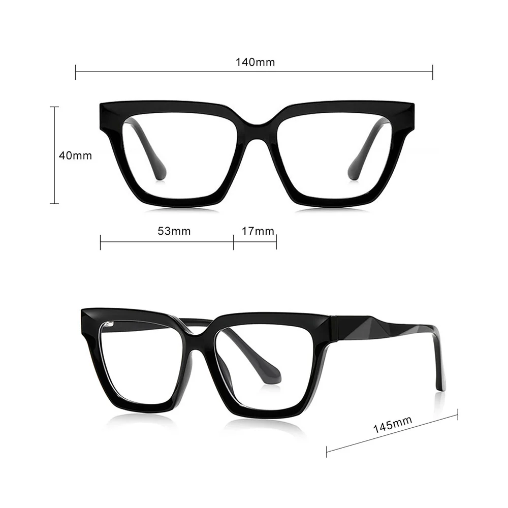 Techsuit LS083 Women's Computer Glasses, Anti-Blue Light, Black - Image 5