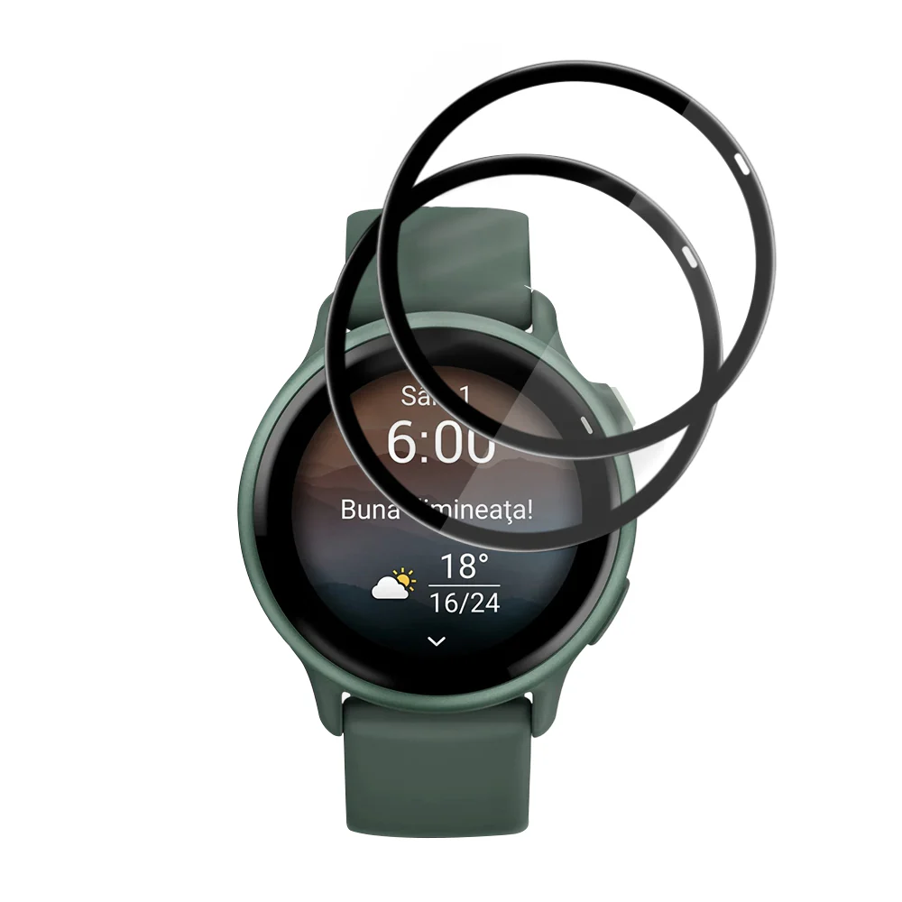 Techsuit Nano Flex Protection Film for Garmin vivoactive 6, Set of 2 pieces, Plastic, Black - Image 2