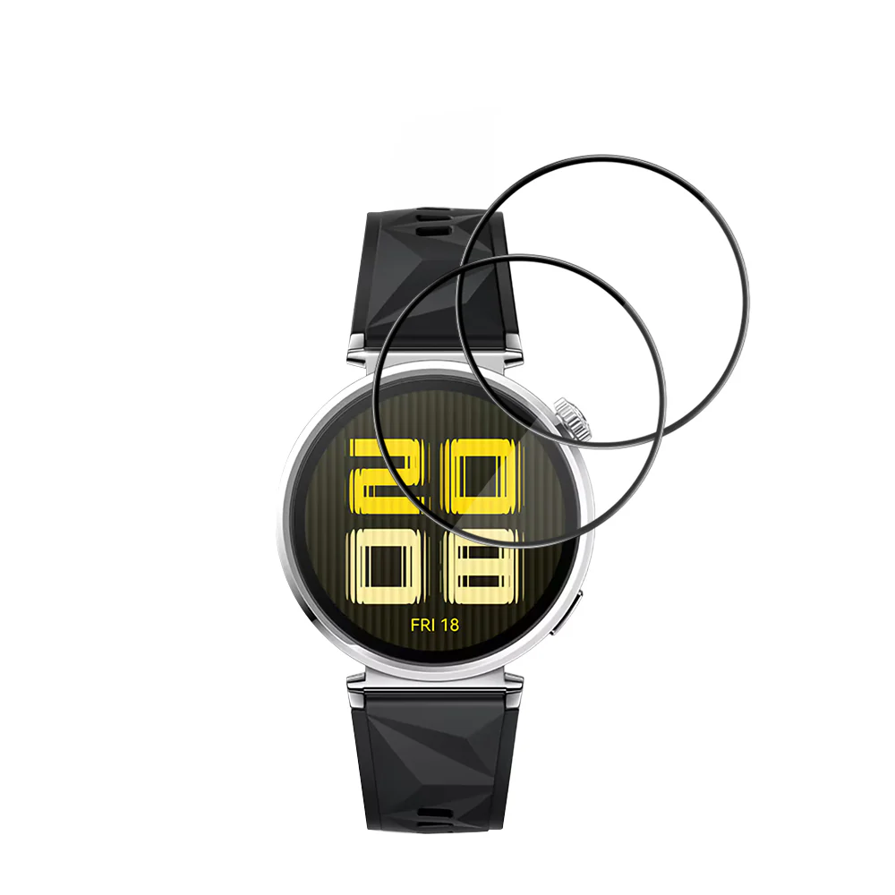 Techsuit Nano Flex Protection Film for Huawei Watch GT 5 41mm, Set of 2 Pieces, Plastic, Black - Image 2
