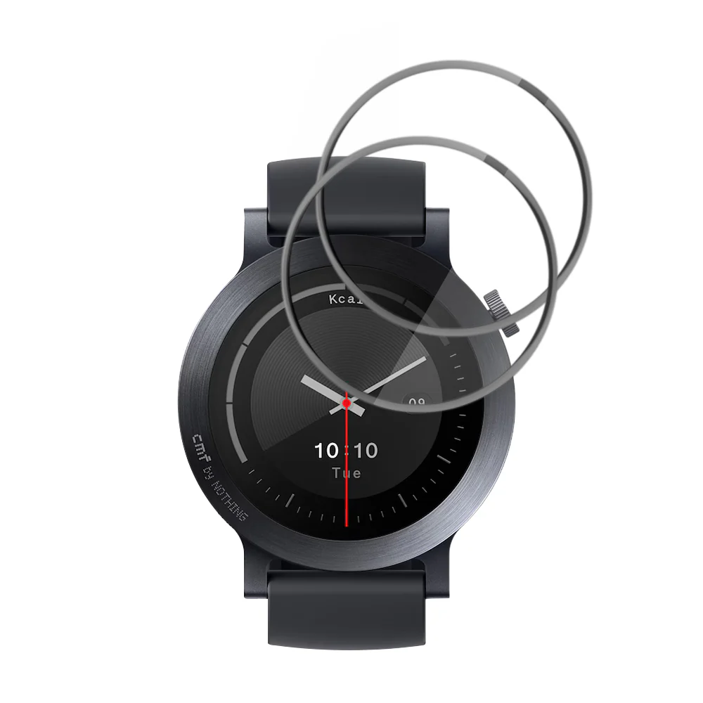 Techsuit Nano Flex Protection Film for Nothing CMF Watch 3 Pro, Set of 2 pieces, Plastic, Black - Image 2