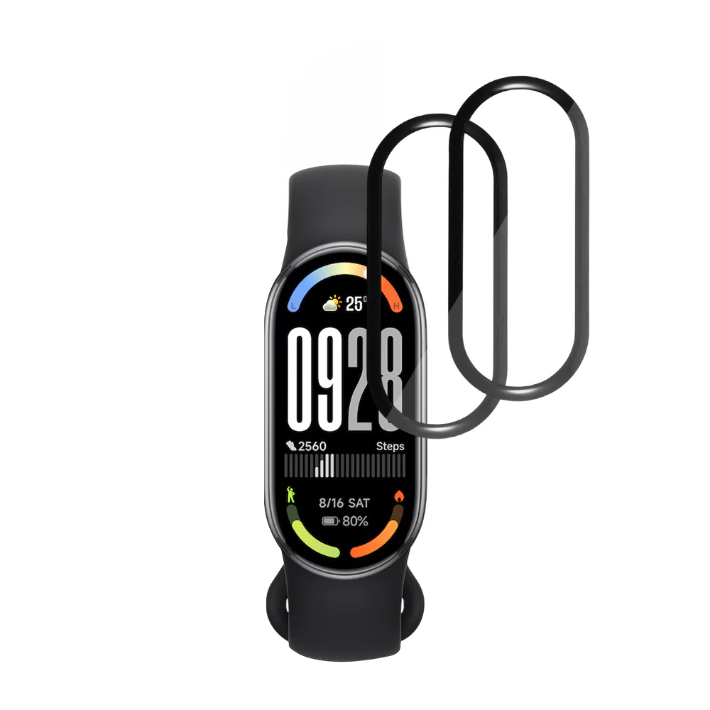 Techsuit Nano Flex Protection Film for Xiaomi Smart Band 10, Set of 2 pieces, Plastic, Black - Image 2