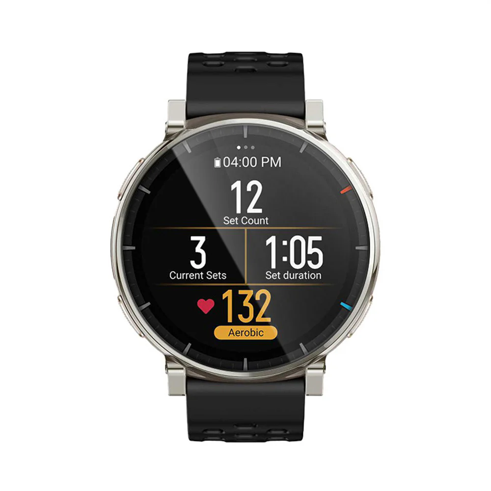 Techsuit Nano Flex Screen Protector for Amazfit Active 3 Premium, Plastic, Set of 2 pieces, Black - Image 4