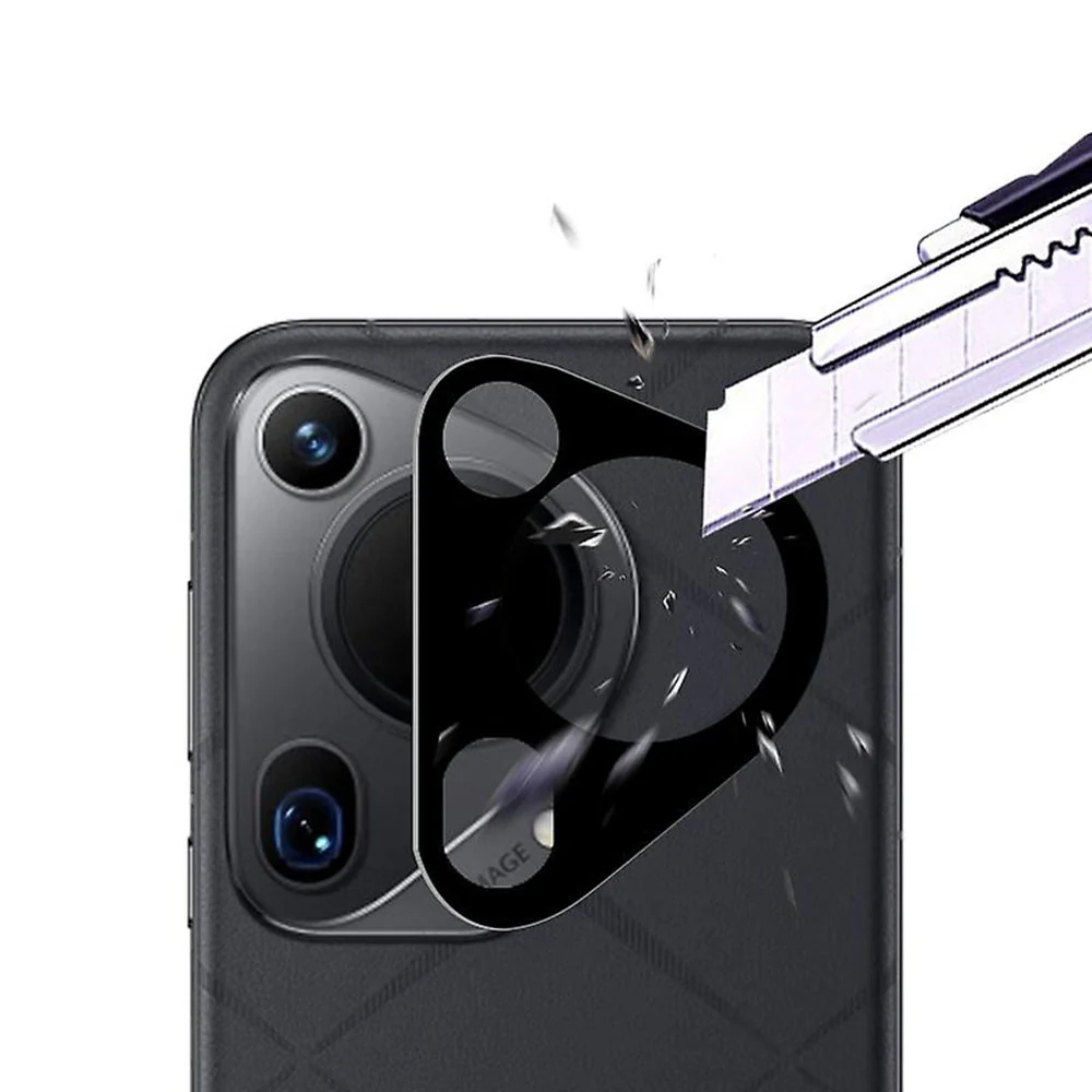 Techsuit Rear Camera Protection Film for Huawei Pura 70 Ultra, Tempered Glass, Black - Image 2