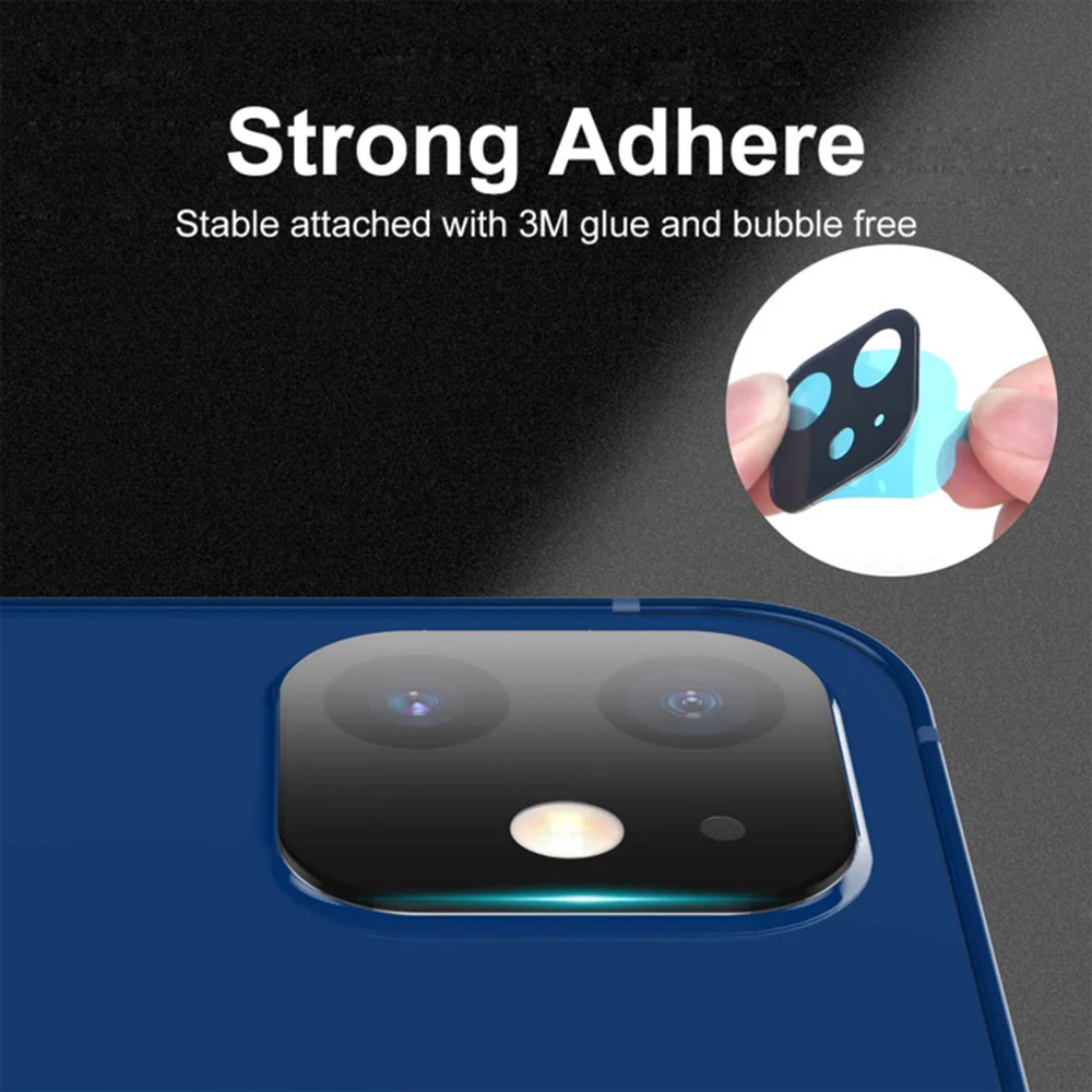 Techsuit Rear Camera Protective Film for Apple iPhone 11 Pro / 11 Pro Max, Tempered Glass, Black - Image 6