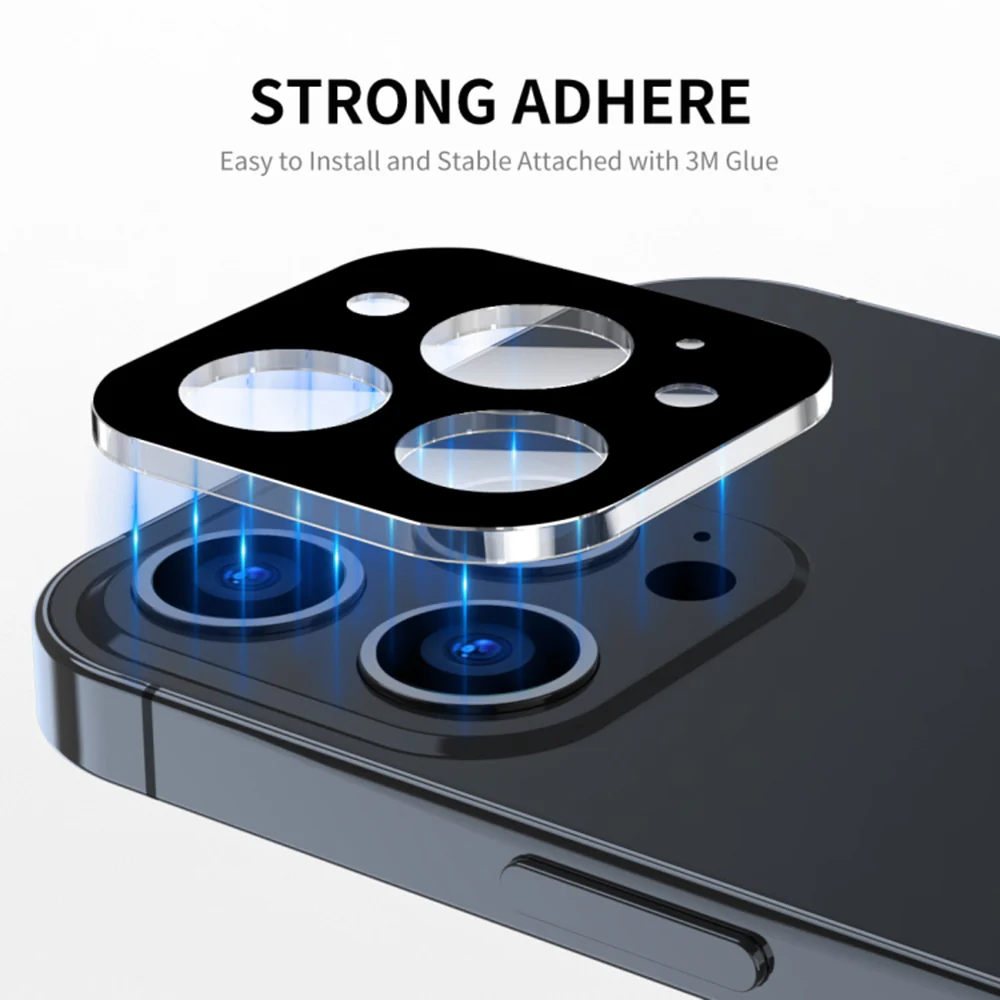 Techsuit Rear Camera Protective Film for Apple iPhone 16 Plus / 16, Tempered Glass, Black - Image 3