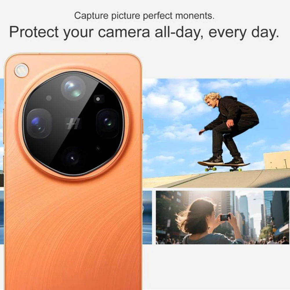 Techsuit Rear Camera Protective Film for Oppo Find X9 Ultra, Tempered Glass, Black - Image 3