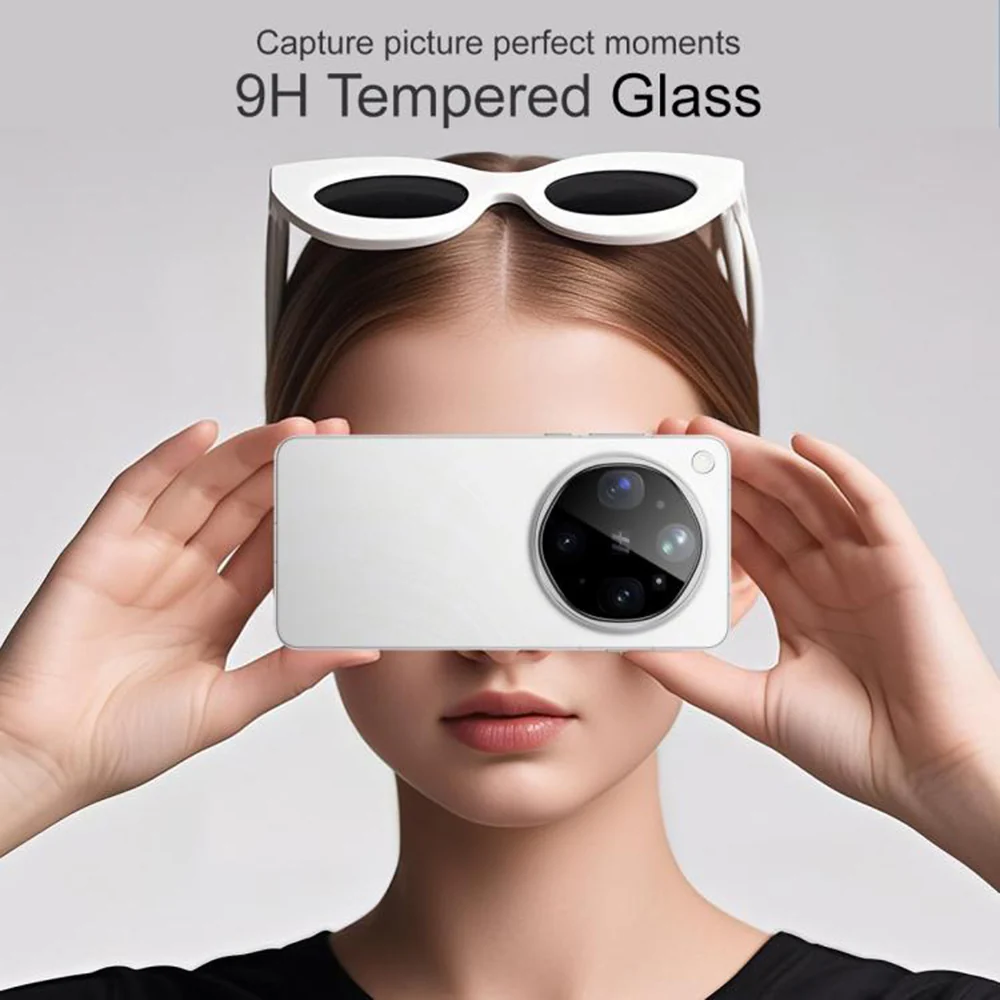 Techsuit Rear Camera Protective Film for Oppo Find X9 Ultra, Tempered Glass, Black - Image 4