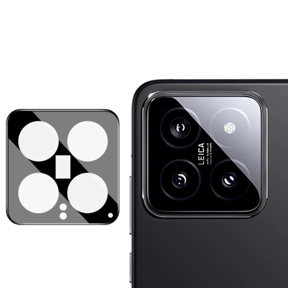 Techsuit Rear Camera Protective Film for Xiaomi 14, Tempered Glass, Black - Image 3