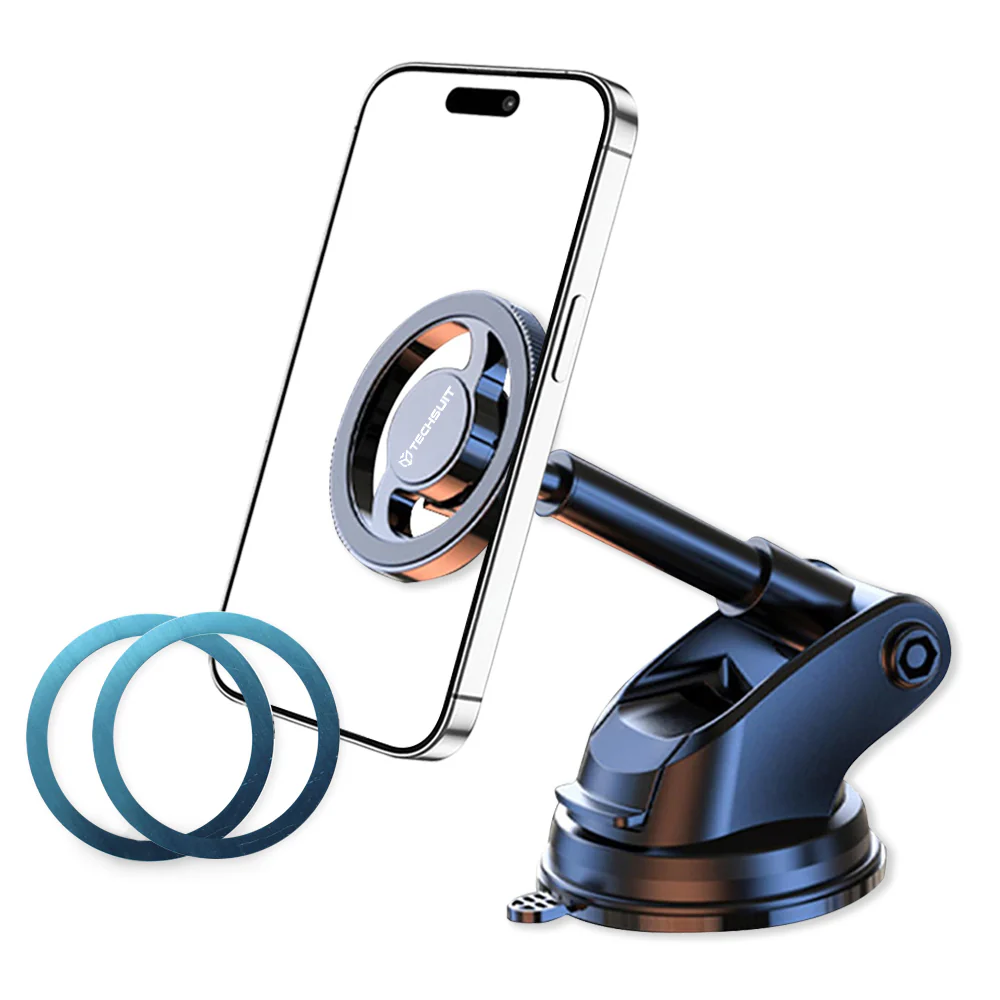 Techsuit S12 Magnetic Car Holder, Universal, Black - Image 2