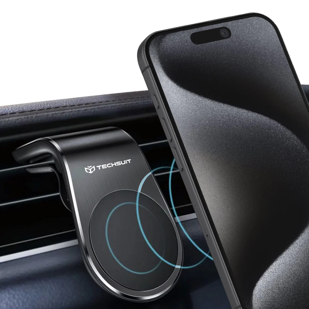 Techsuit S7 Universal Magnetic Car Holder, Silver - Image 3