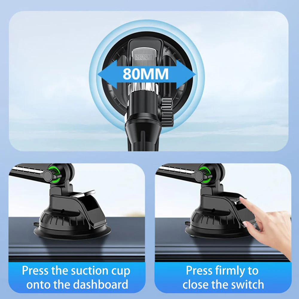 Techsuit ST1 Car Holder for Phone / Tablet, 4.7inch - 12.9inch, Black - Image 4