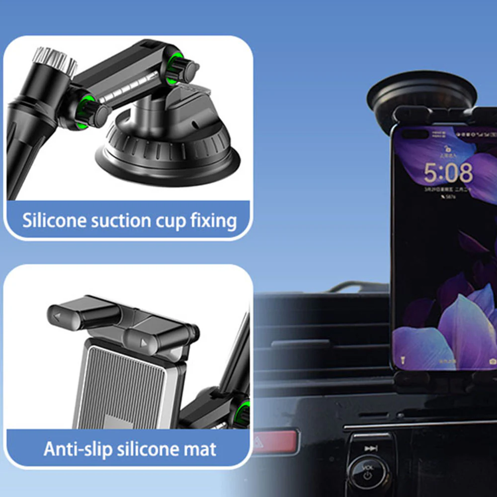 Techsuit ST1 Car Holder for Phone / Tablet, 4.7inch - 12.9inch, Black - Image 5