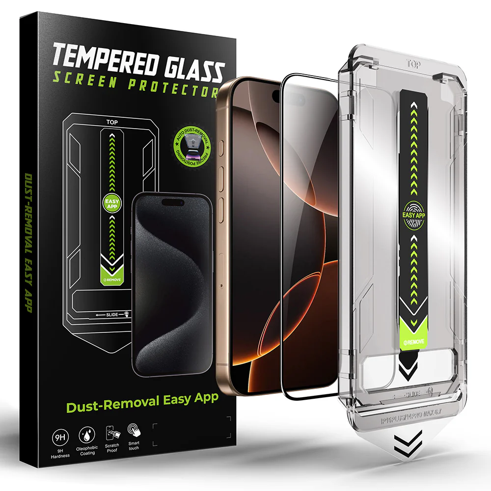 Techsuit TitanGlass Screen Protector for Apple iPhone 11 / XR, Tempered Glass, Full Glue, Black