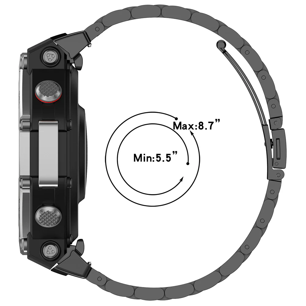 Techsuit W010 Strap for Amazfit T-Rex 3, Black - Image 5