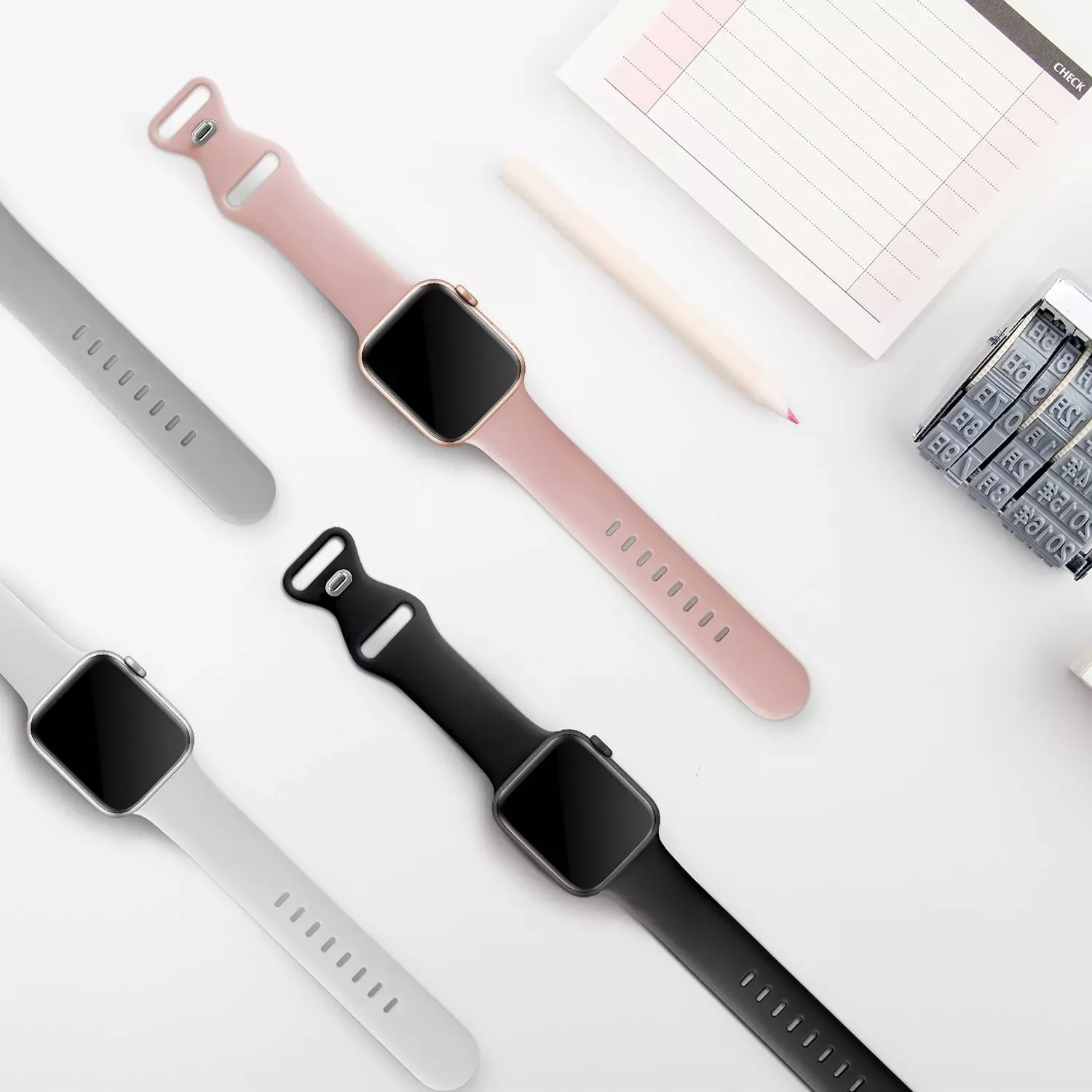 Techsuit W031 Strap for Apple Watch 42mm / 41mm / 40mm / 38mm Series, Gray - Image 3