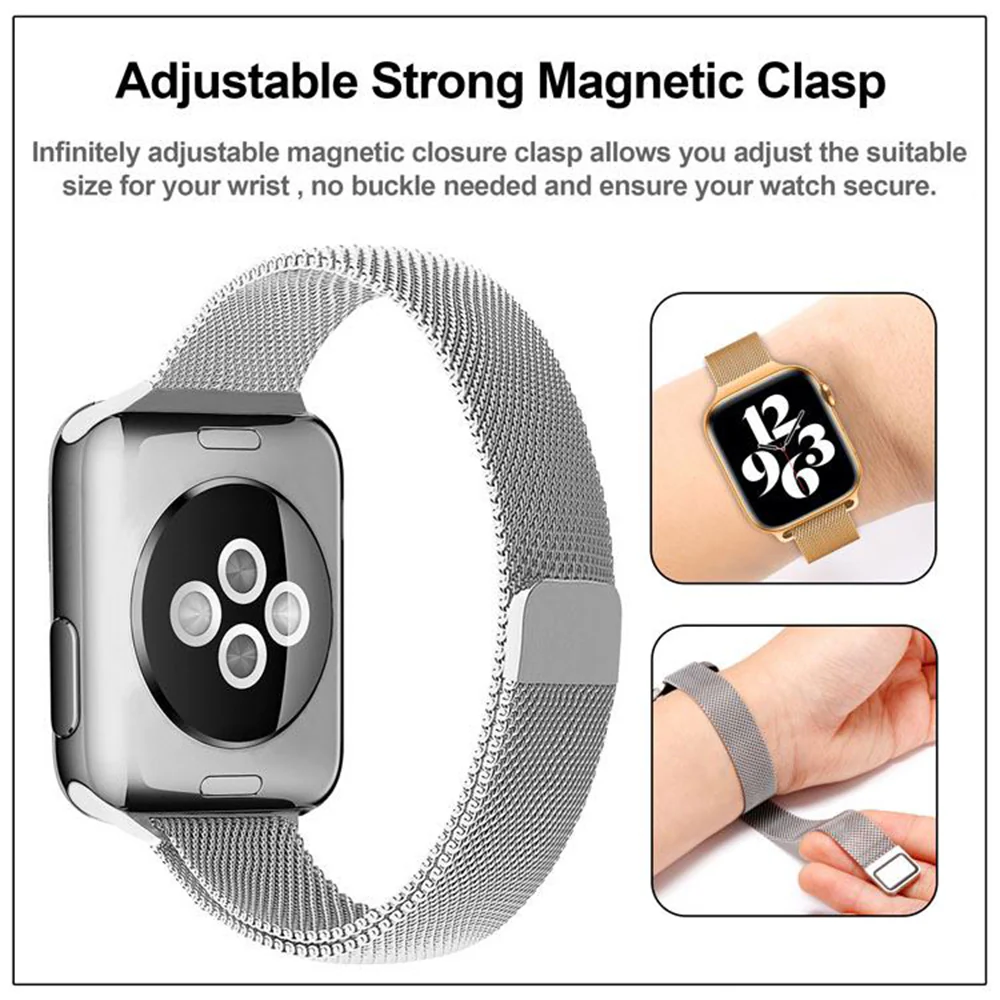 Techsuit W034 Strap for Apple Watch 42mm / 41mm / 40mm / 38mm Series, Gold - Image 5