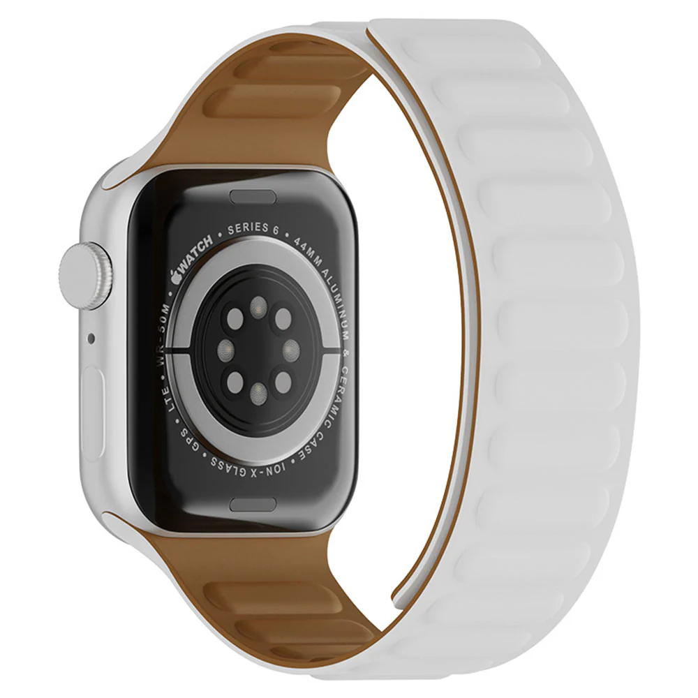 Techsuit W035 Strap for Apple Watch 42mm / 41mm / 40mm / 38mm Series, White - Image 2