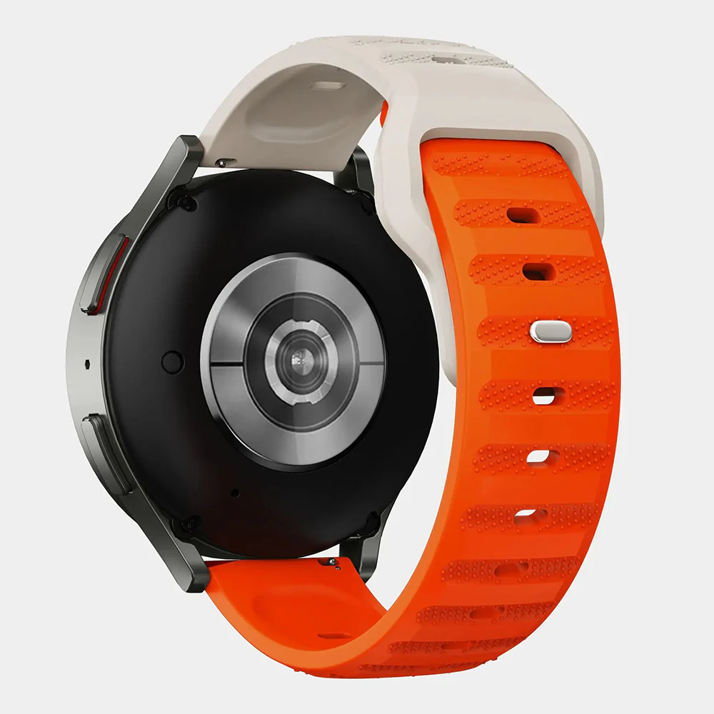 Techsuit W050 Strap for Samsung Galaxy Watch / Huawei Watch Series, Beige Orange - Image 3