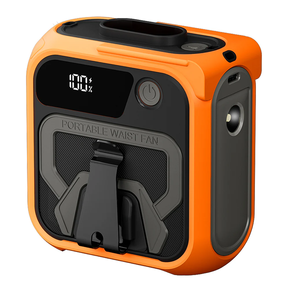 Techsuit Z13 Portable Fan with 10000mAh External Battery, Orange - Image 3
