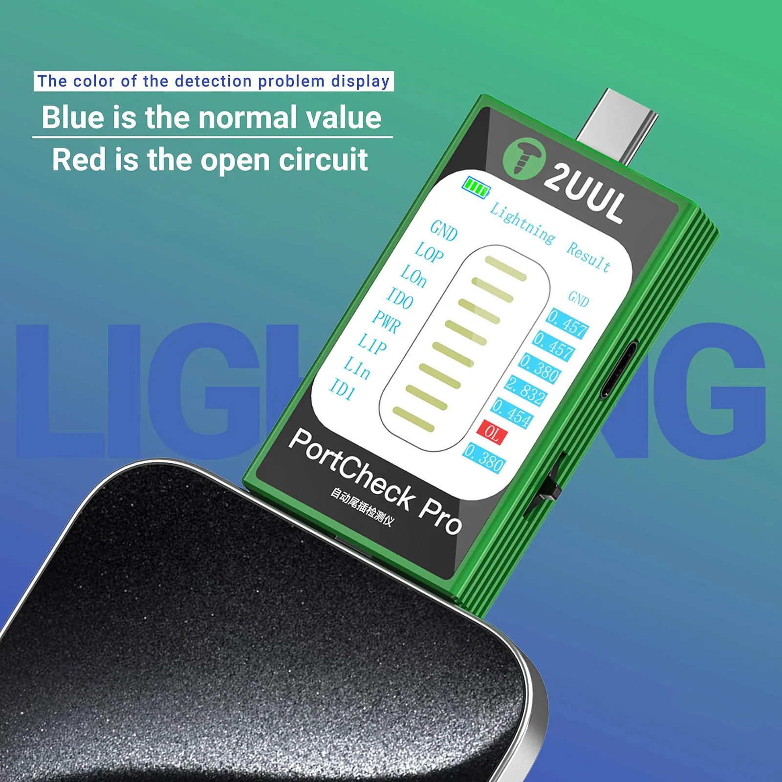 Tester Service 2UUL PW31, Lightning / USB-C - Image 3