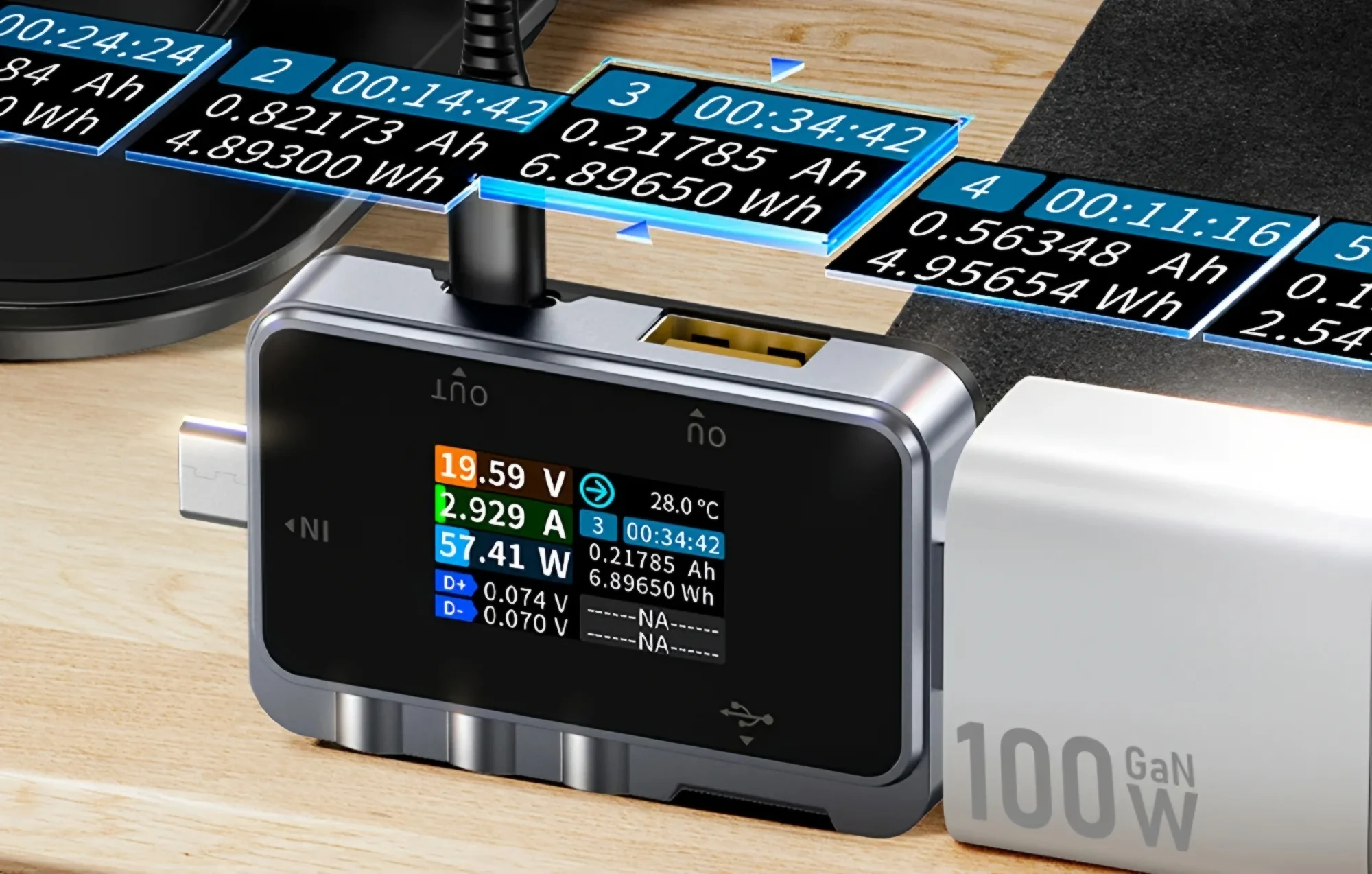 Tester Service Fnirsi FNAC-28, USB-A / USB-C - Image 3