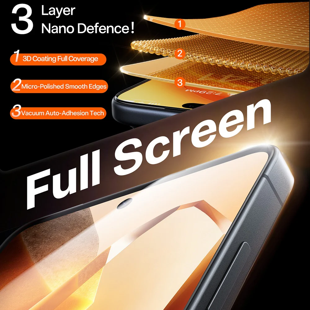 Torras GlassGo Install Master Screen Protector for Samsung Galaxy S26 S942, Tempered Glass, Full Glue, Transparent - Image 2