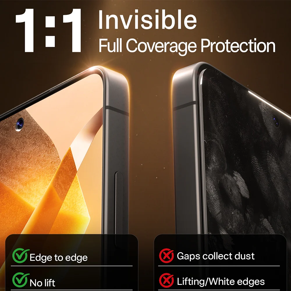 Torras GlassGo Install Master Screen Protector for Samsung Galaxy S26 S942, Tempered Glass, Full Glue, Transparent - Image 6