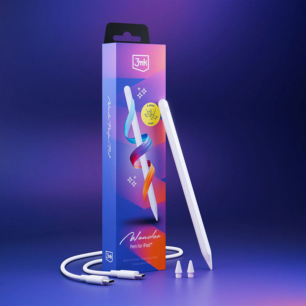 Touch Pen 3MK Wonder for Apple iPad, Active Version, White - Image 12