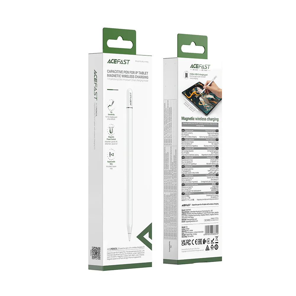Touch Pen Acefast V3 for Apple iPad, Active Version, White - Image 7