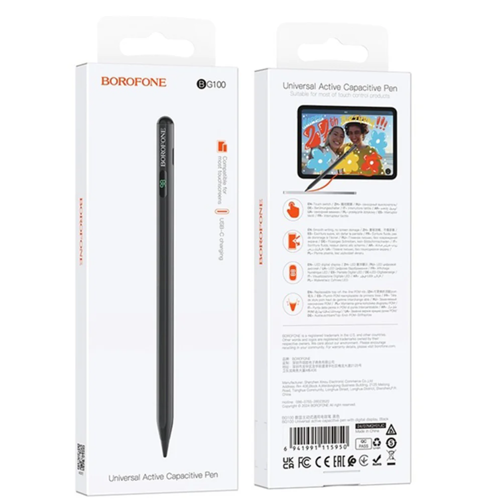 Touch Pen Borofone BG100, Active Version, Black - Image 5