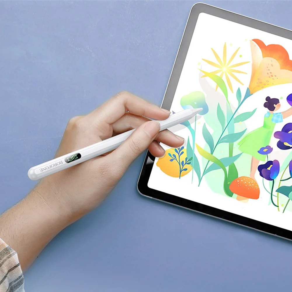 Touch Pen Borofone BG101 for Apple iPad Series, Active Version, White - Image 6