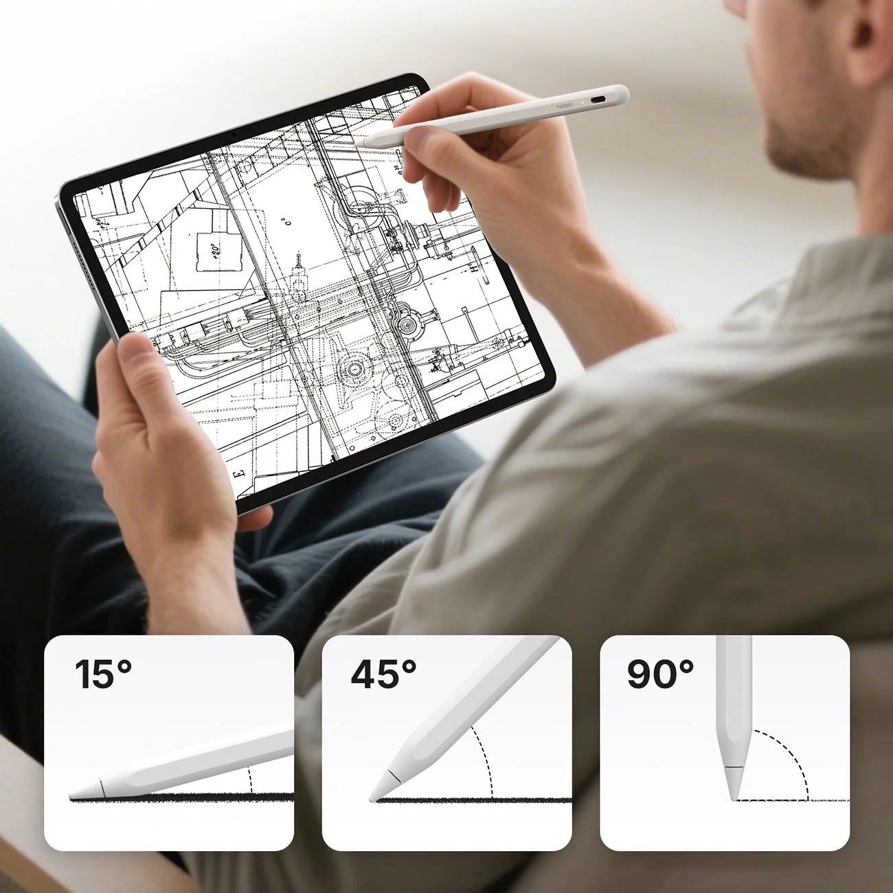 Touch Pen Metapen A8 for Apple iPad, Active Version, White ME-APP152 - Image 2