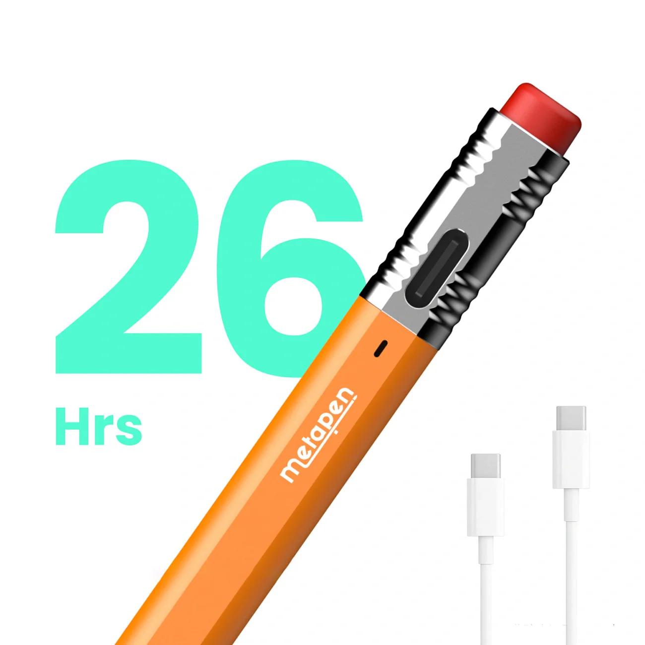 Touch Pen Metapen Air8 Pro X for Apple iPad, Active Version, Orange ME-APP172 - Image 8