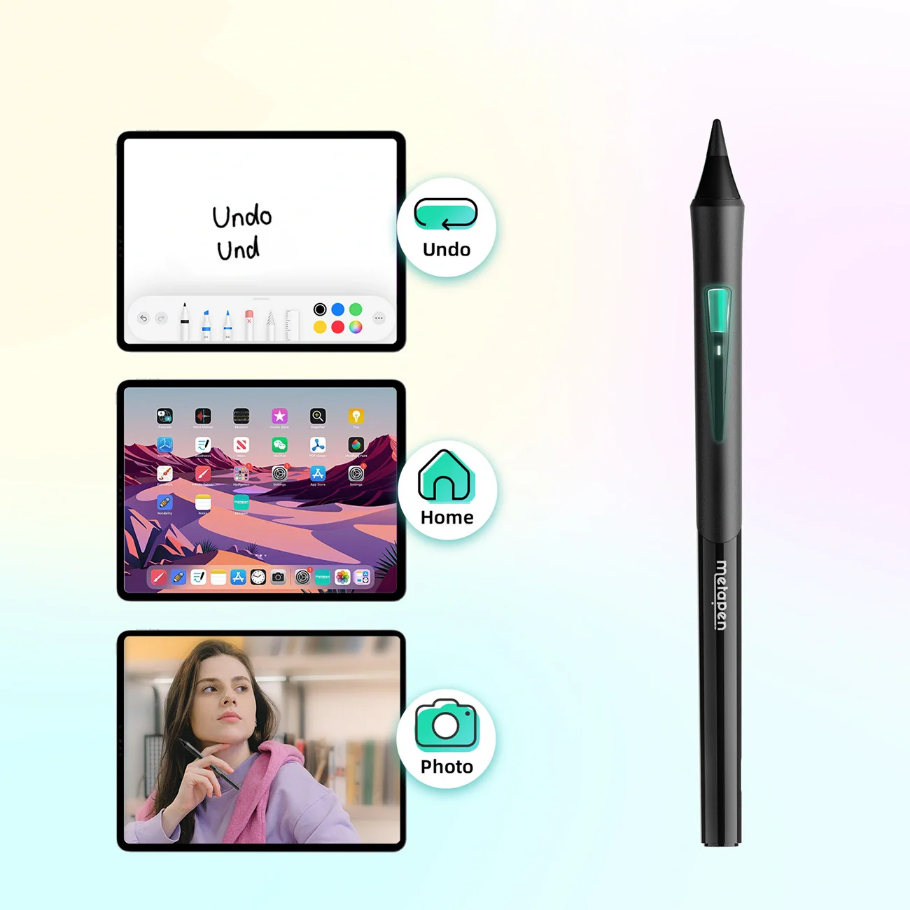 Touch Pen Metapen D1 for Apple iPad, Active Version, Black ME-APP452 - Image 5