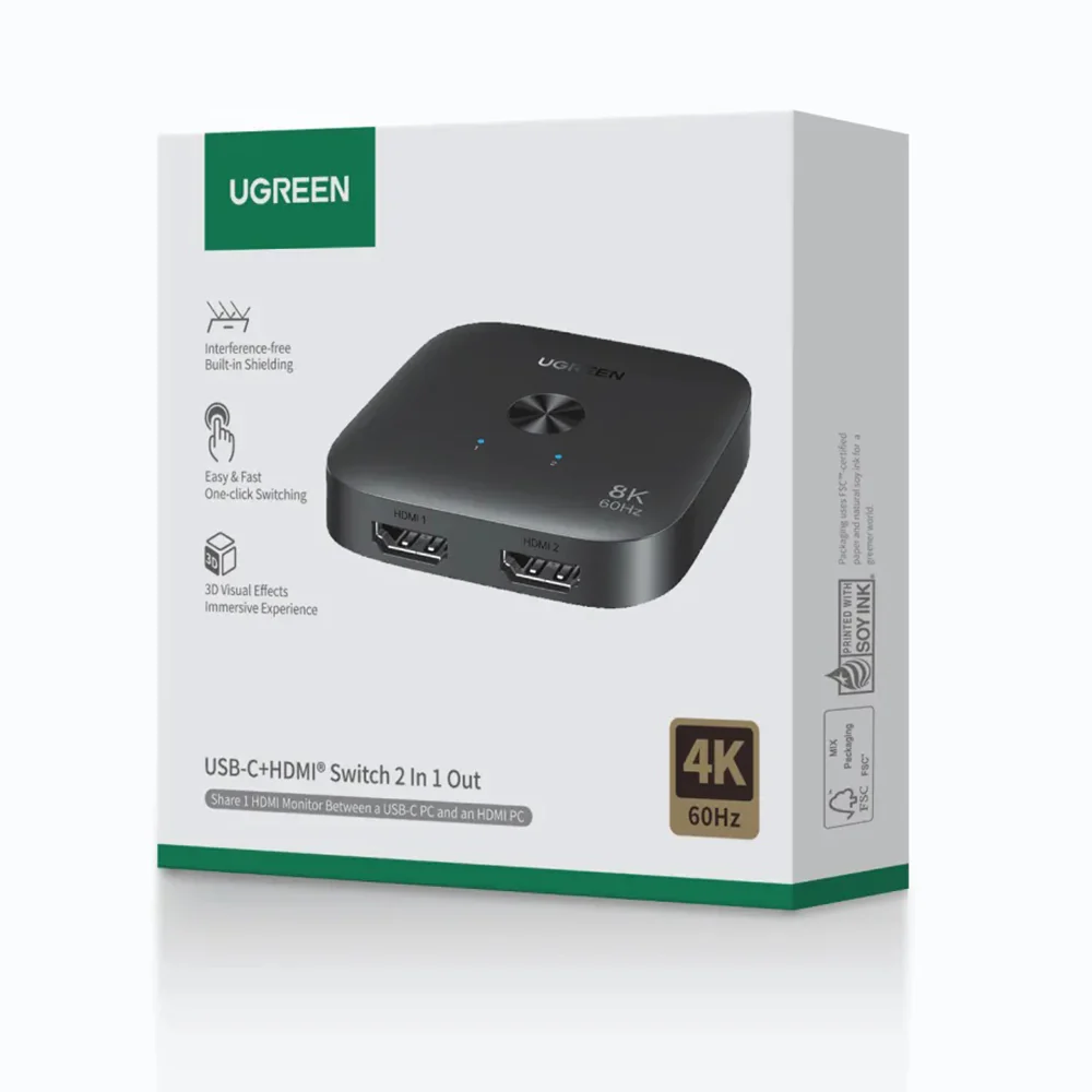 UGREEN 65877 HDMI Video Switch, Black - Image 7
