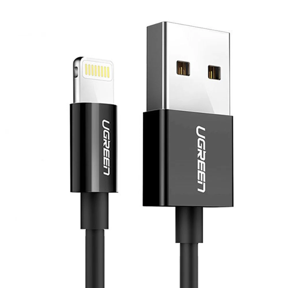 UGREEN 80823 USB-A to Lightning Data and Charging Cable, 18W, 2m, Black
