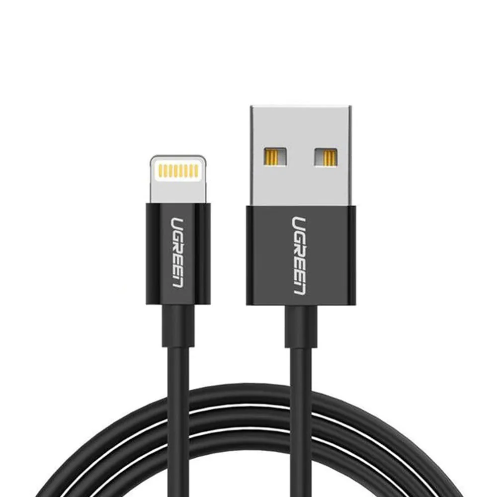 UGREEN 80823 USB-A to Lightning Data and Charging Cable, 18W, 2m, Black - Image 2