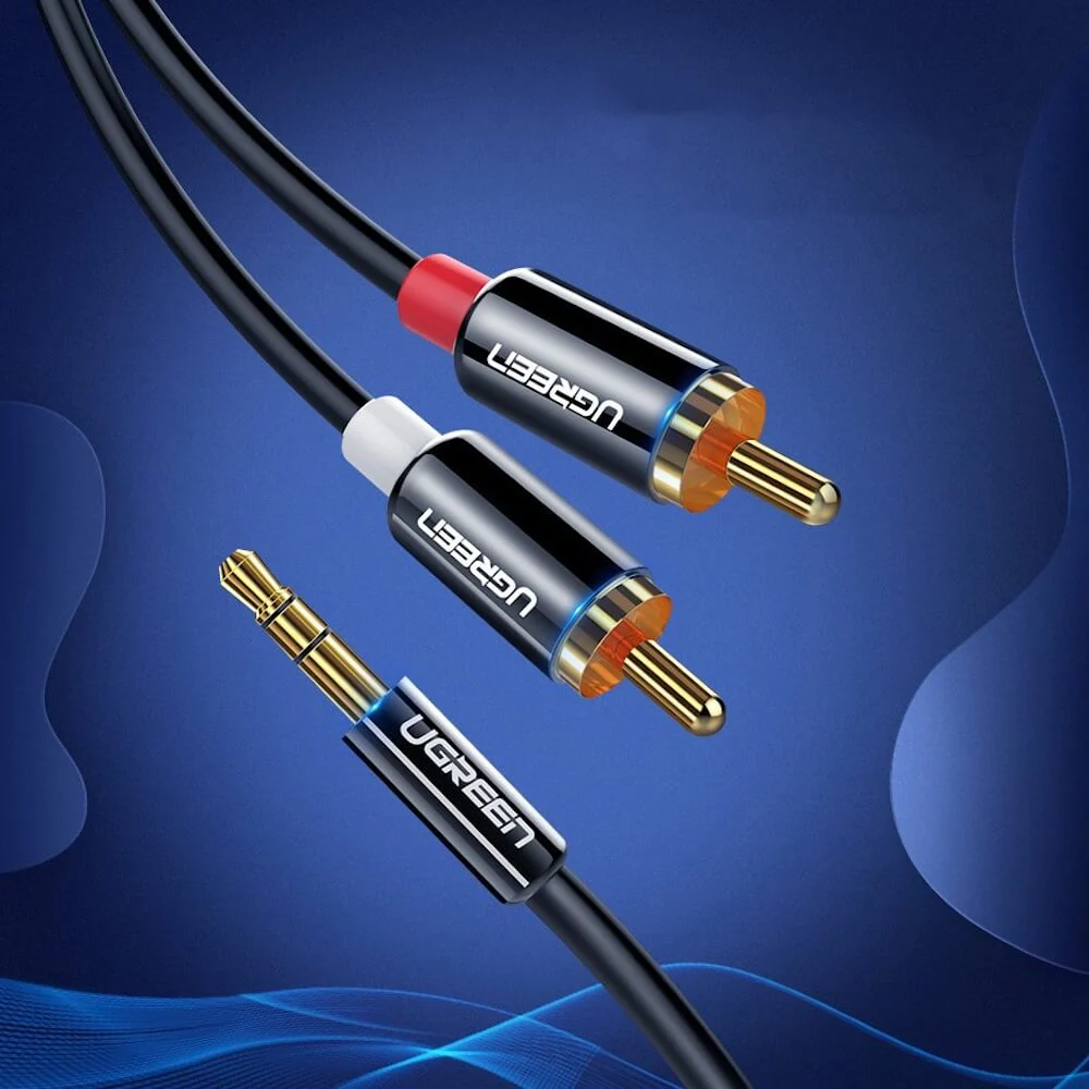 UGREEN AV116 Audio Cable 3.5mm - 2 x RCA, 5m, Black - Image 2