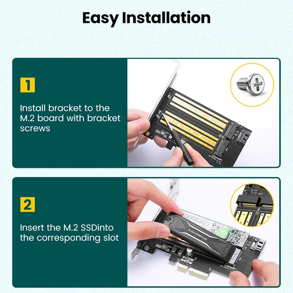 UGREEN CM302 SSD Interface Adapter (70504), NVMe M.2 / SATA - PCIe 3.0 X4 - Image 5