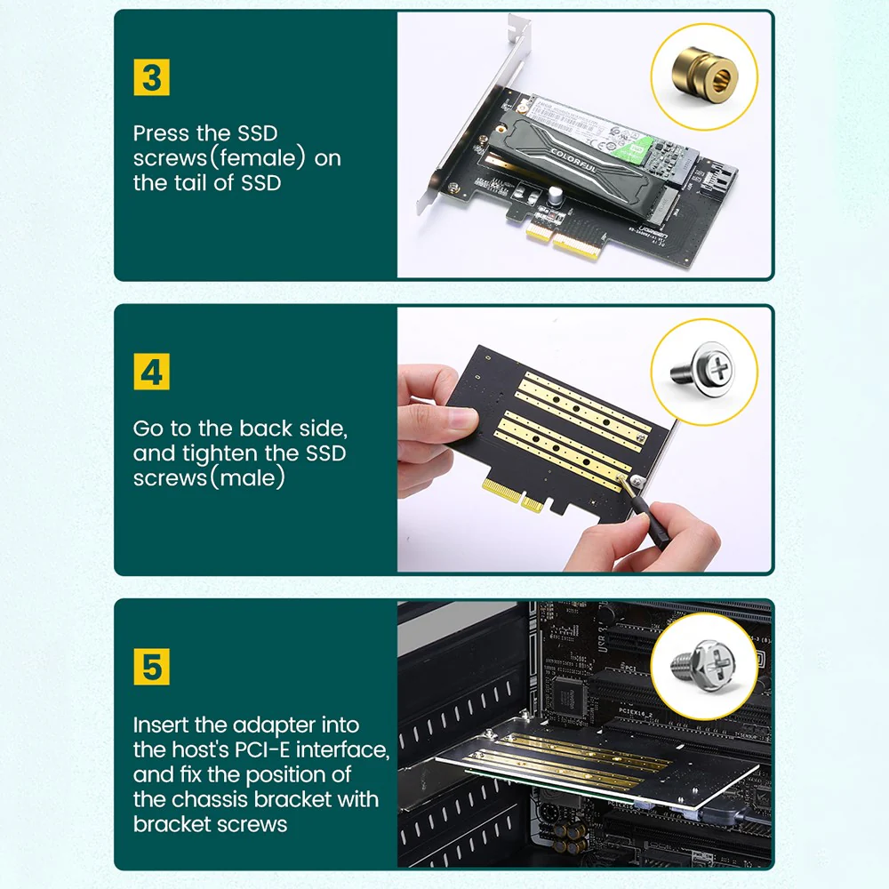 UGREEN CM302 SSD Interface Adapter (70504), NVMe M.2 / SATA - PCIe 3.0 X4 - Image 6