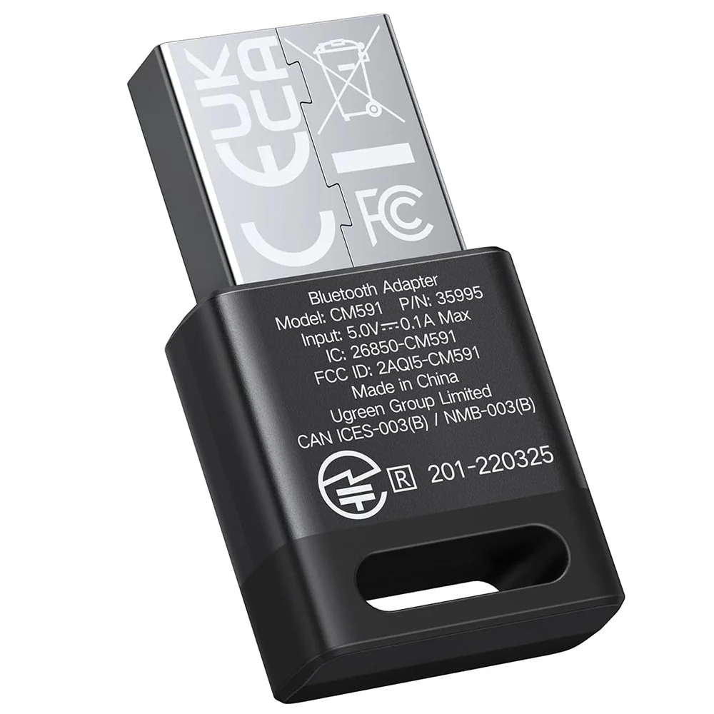 UGREEN CM591 (35995) USB Bluetooth Adapter, Black - Image 2