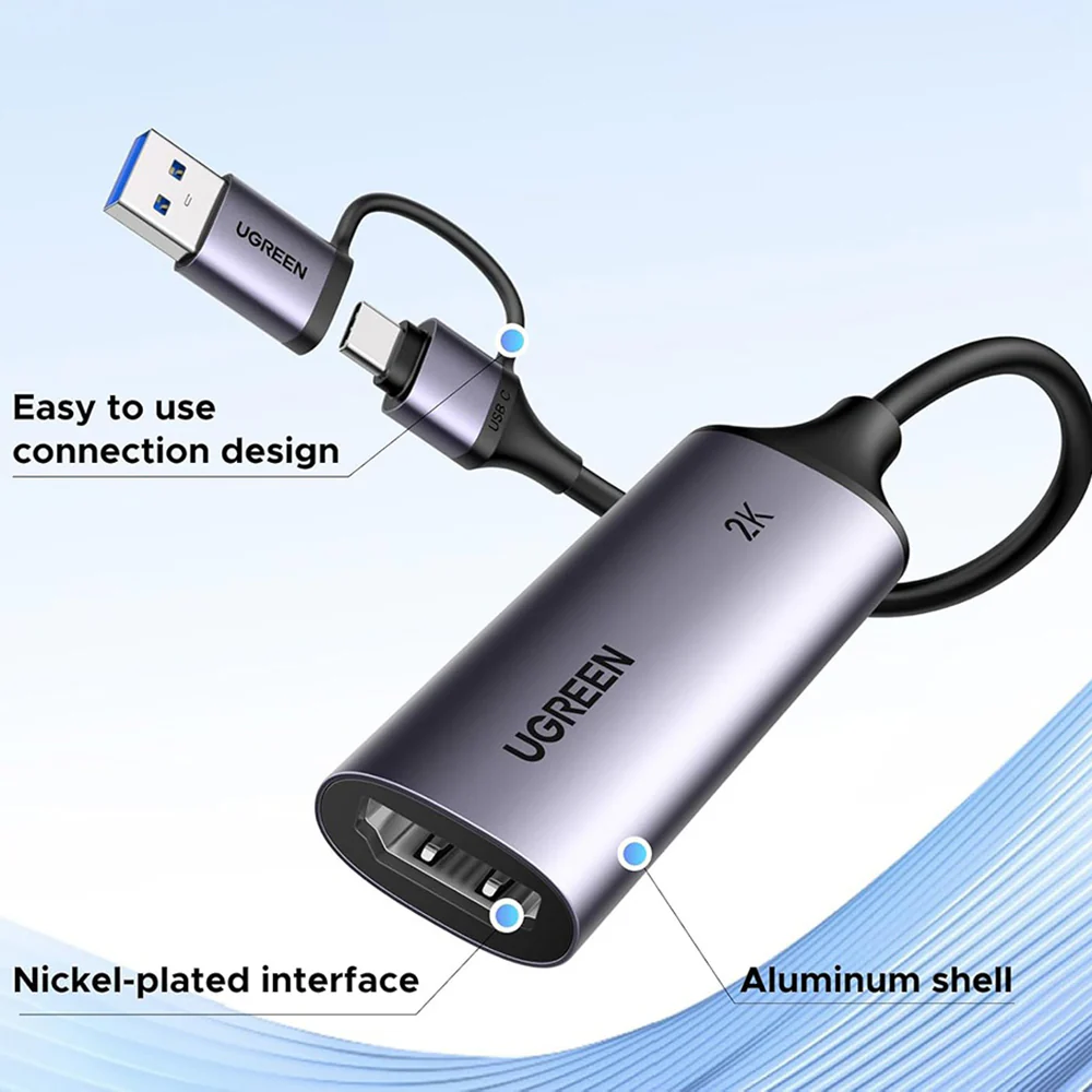 UGREEN CM629 (15389) Gray USB-A / USB-C - HDMI Audio and Video Adapter - Image 3