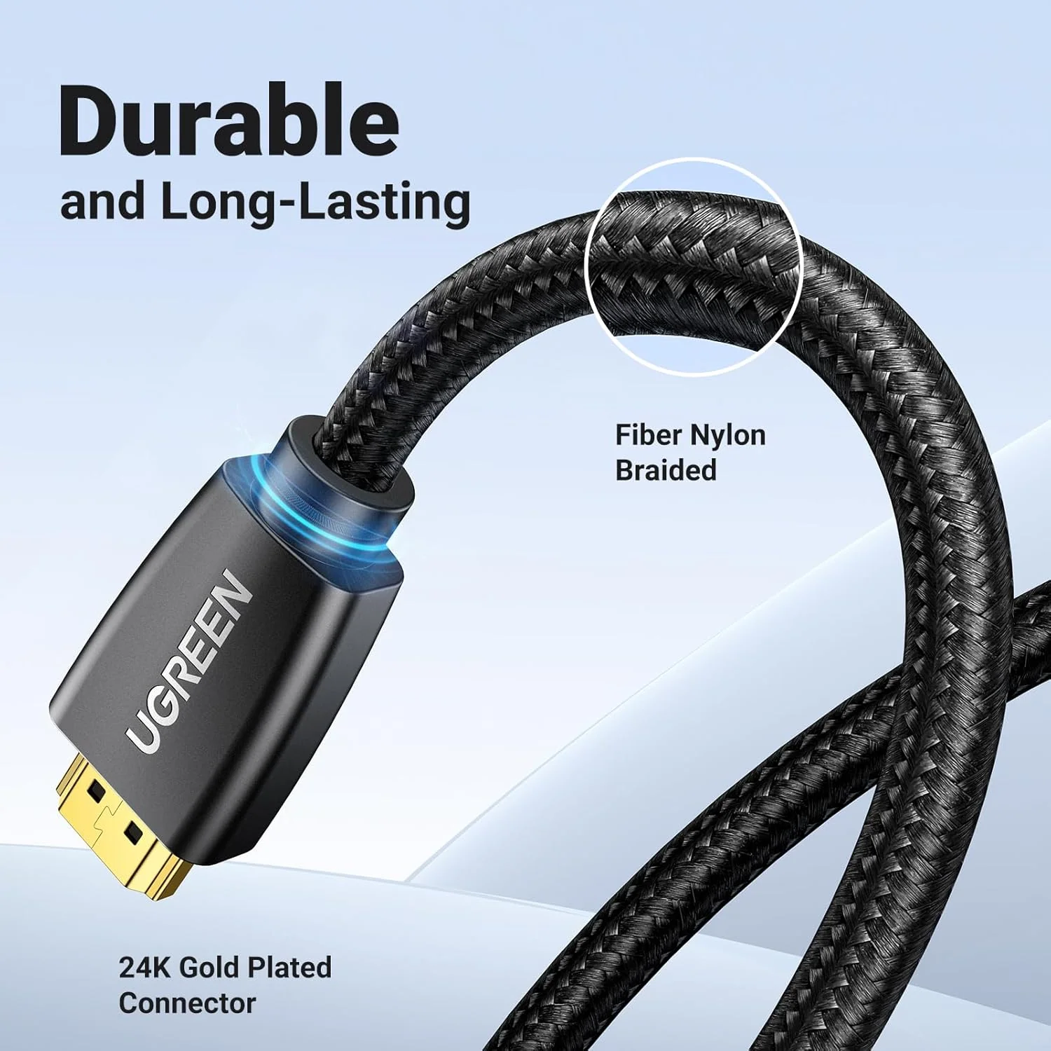 UGREEN HD118 Video Cable, HDMI - HDMI, 4K, 1.5m, Black - Image 4