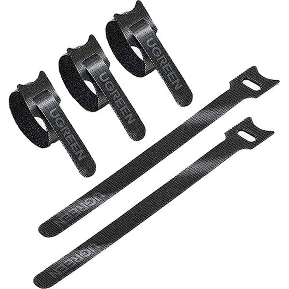 UGREEN LP401 Cable Organizer, Velcro, Set of 3 Pieces, Black