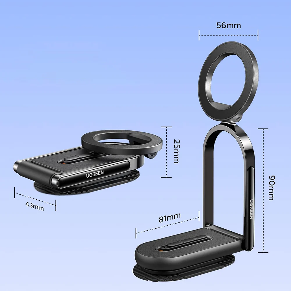 UGREEN LP924 (65186) Universal Magnetic Car Holder, Black - Image 7