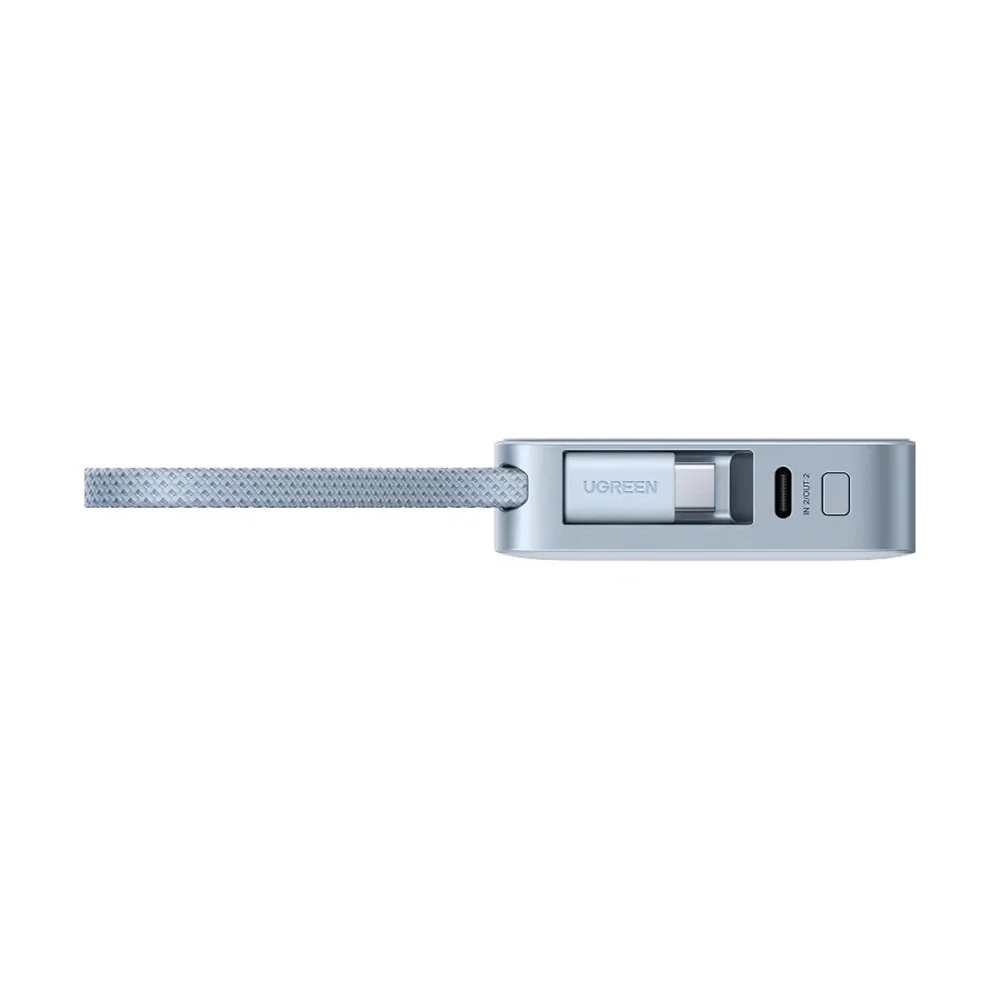 UGREEN MagFlow PB773 Wireless External Battery (65958B), 10000mAh, 25W, PD + FQI, 1 x QI - 2 x USB-C, Blue - Image 7