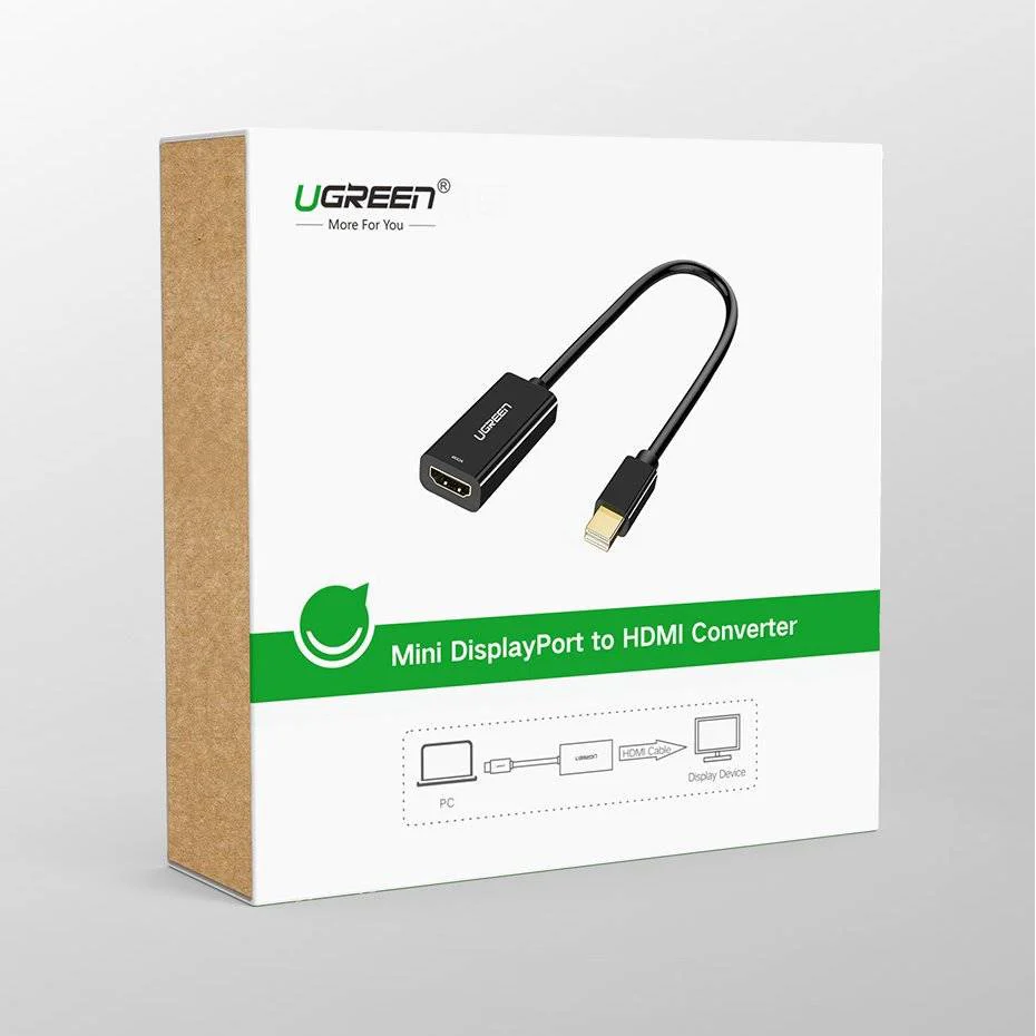 UGREEN MD112 (10461) Video Adapter, MiniDisplayPort - HDMI, Black - Image 8