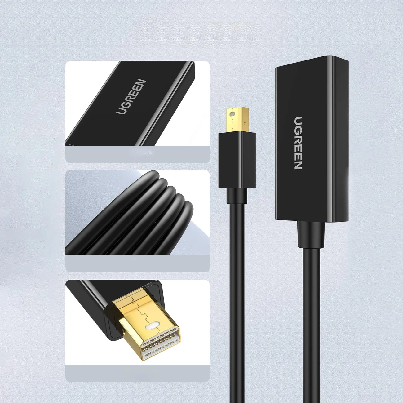 UGREEN MD112 Video Adapter, MiniDisplayPort - HDMI, Black - Image 2